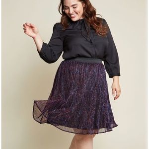 NWOT MODCLOTH It's the Glitz Metallic A-Line Skirt